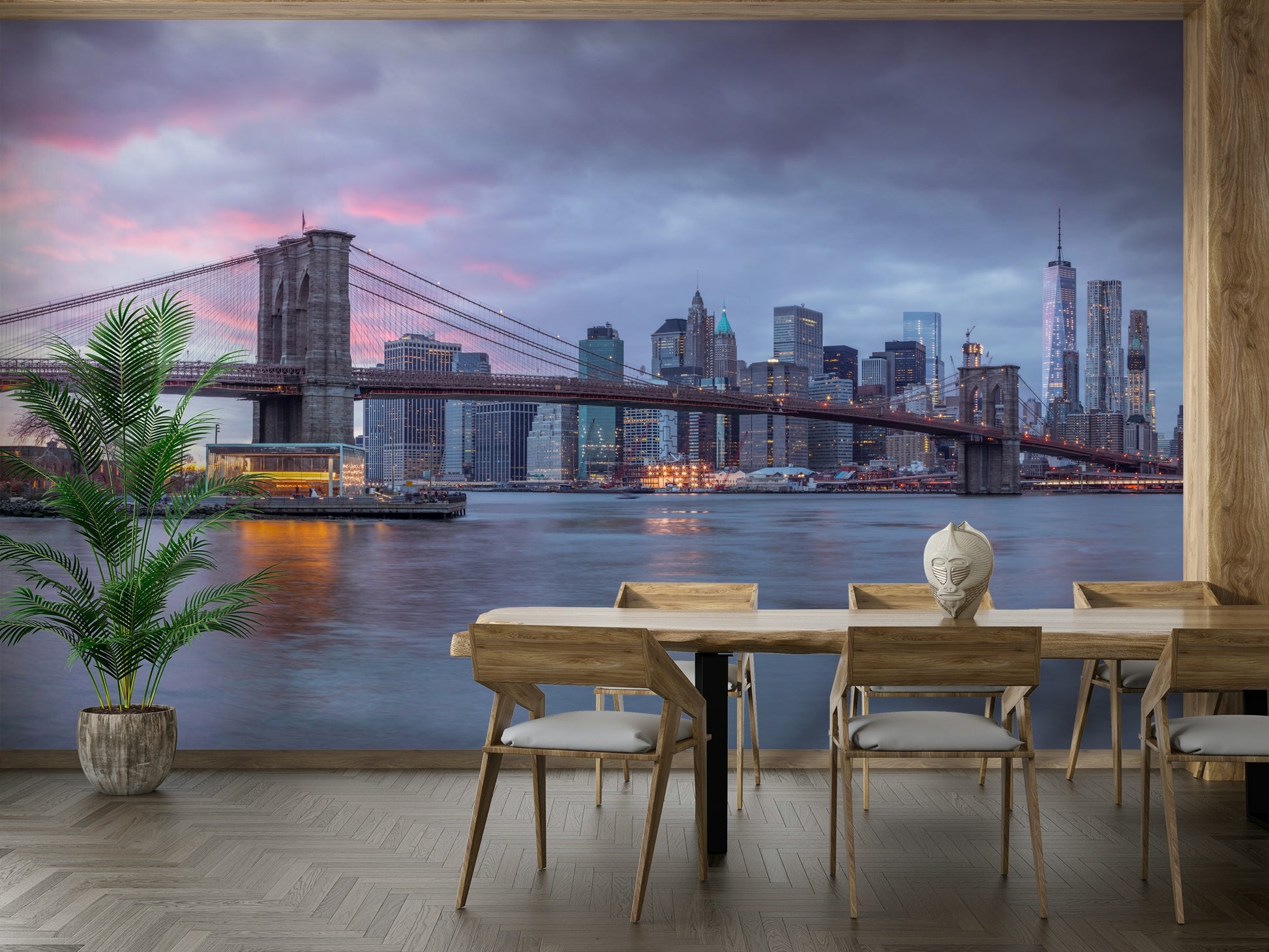 The urban landscape appears vast and quiet.

