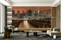 The iconic skyscrapers are silhouetted.

