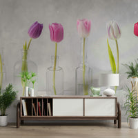 The mural gives a sense of modern beauty.

