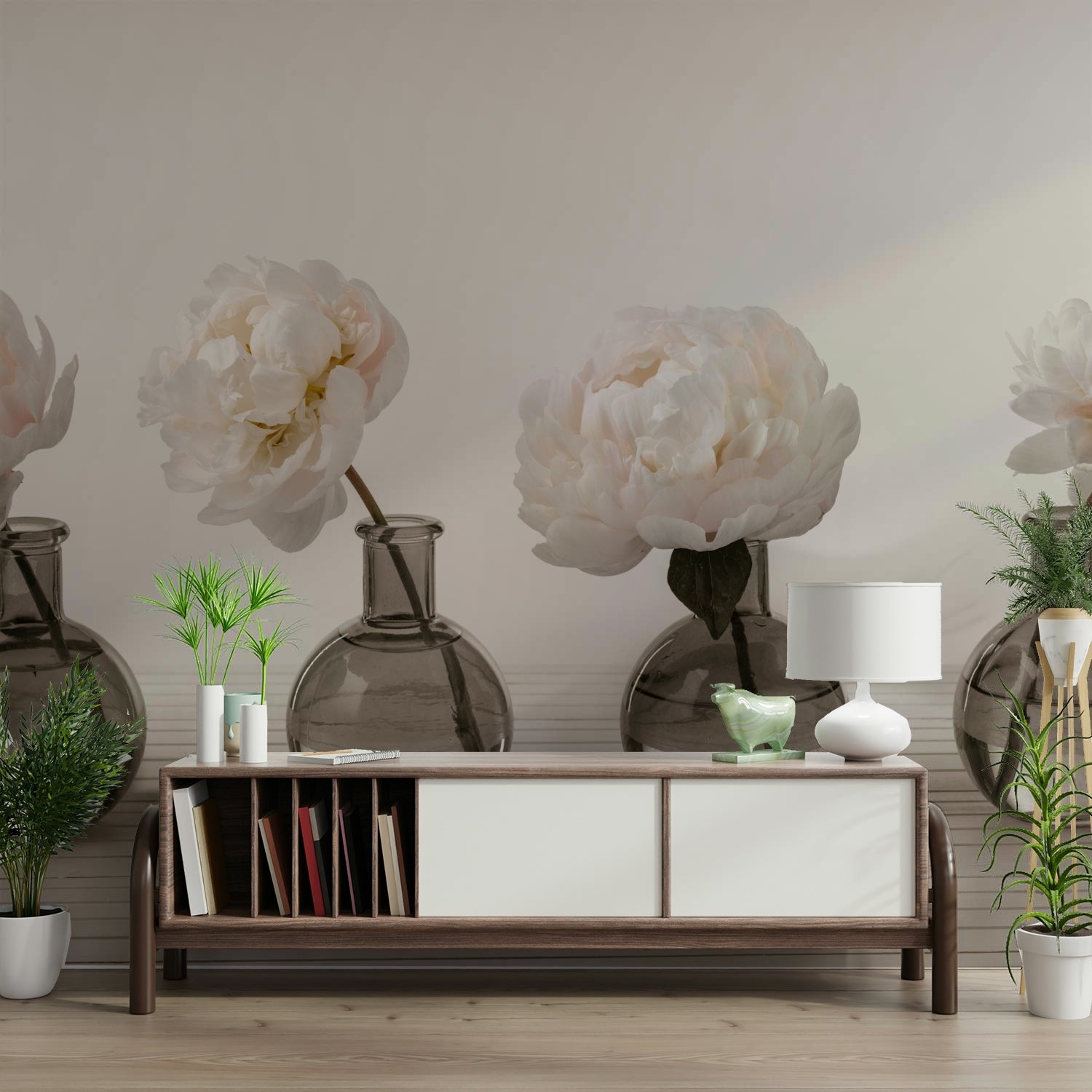 The lighting is soft and gentle.

