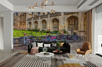 The mural gives a feeling of urban charm.

