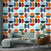 The wallpaper has a smooth, matte finish.

