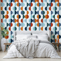 The pattern adds a sense of order and visual interest to the space.

