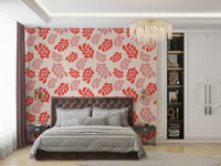 The wallpaper is well-lit, showing off the layered effect.

