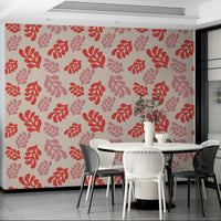 The wallpaper serves as a stylish and modern backdrop.

