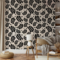 The wallpaper has a smooth, matte finish.

