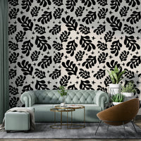A room decorated with the Abstract Foliage wallpaper.

