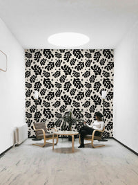 The wallpaper serves as a subtle yet stylish backdrop.

