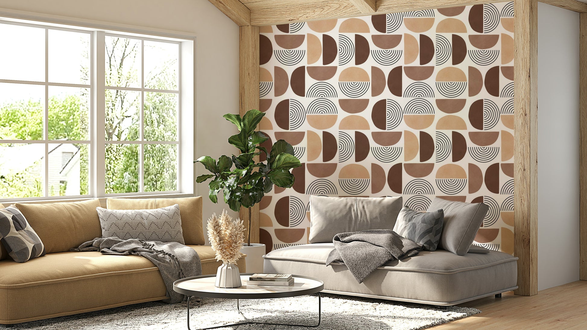 The arches are arranged in a rhythmic, geometric pattern.

