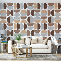 A room decorated with the Terracotta Arcs wallpaper.

