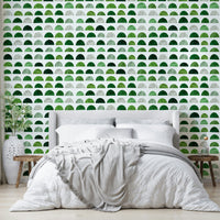 A detailed image of a wallpaper featuring a geometric pattern.

