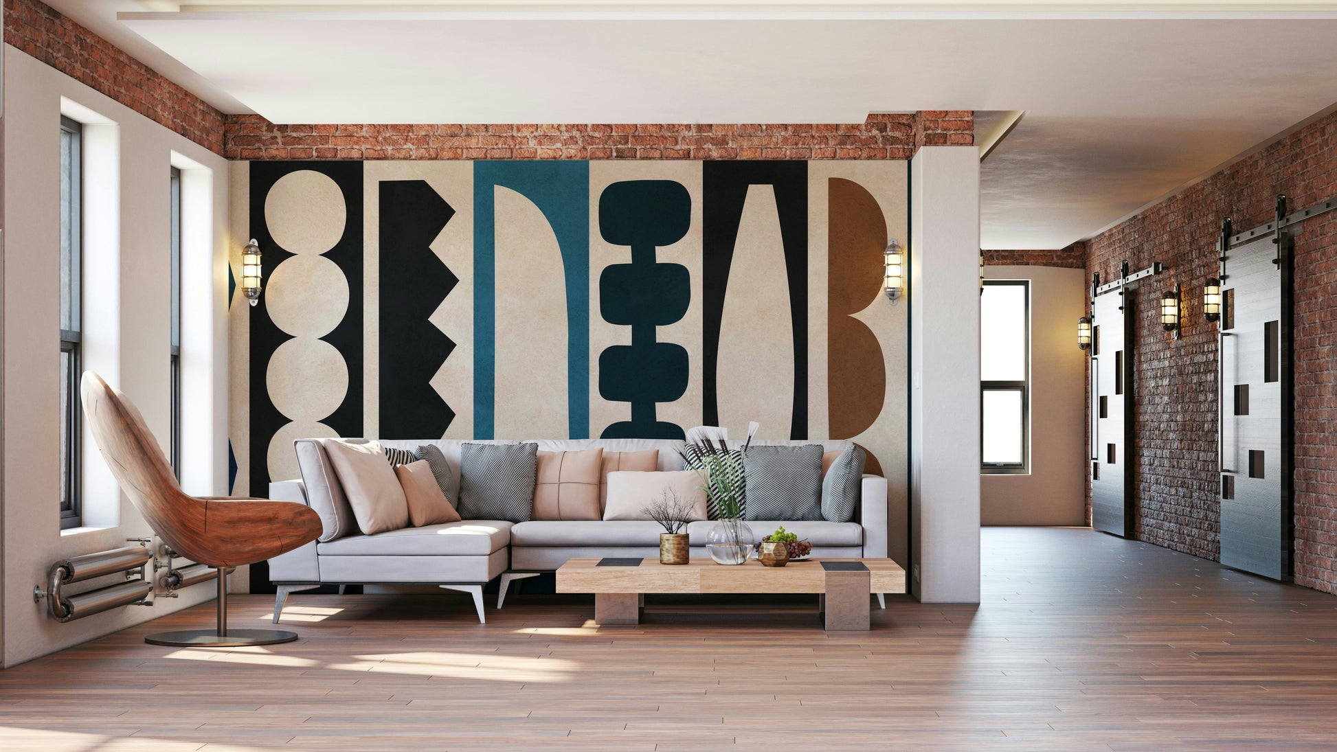 It's installed in a modern living space.

