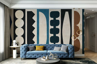 The room has a playful, vibrant feel.

