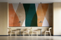 The wallpaper has a smooth, matte finish.

