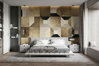 It is a large-scale graphic on a room's wall.

