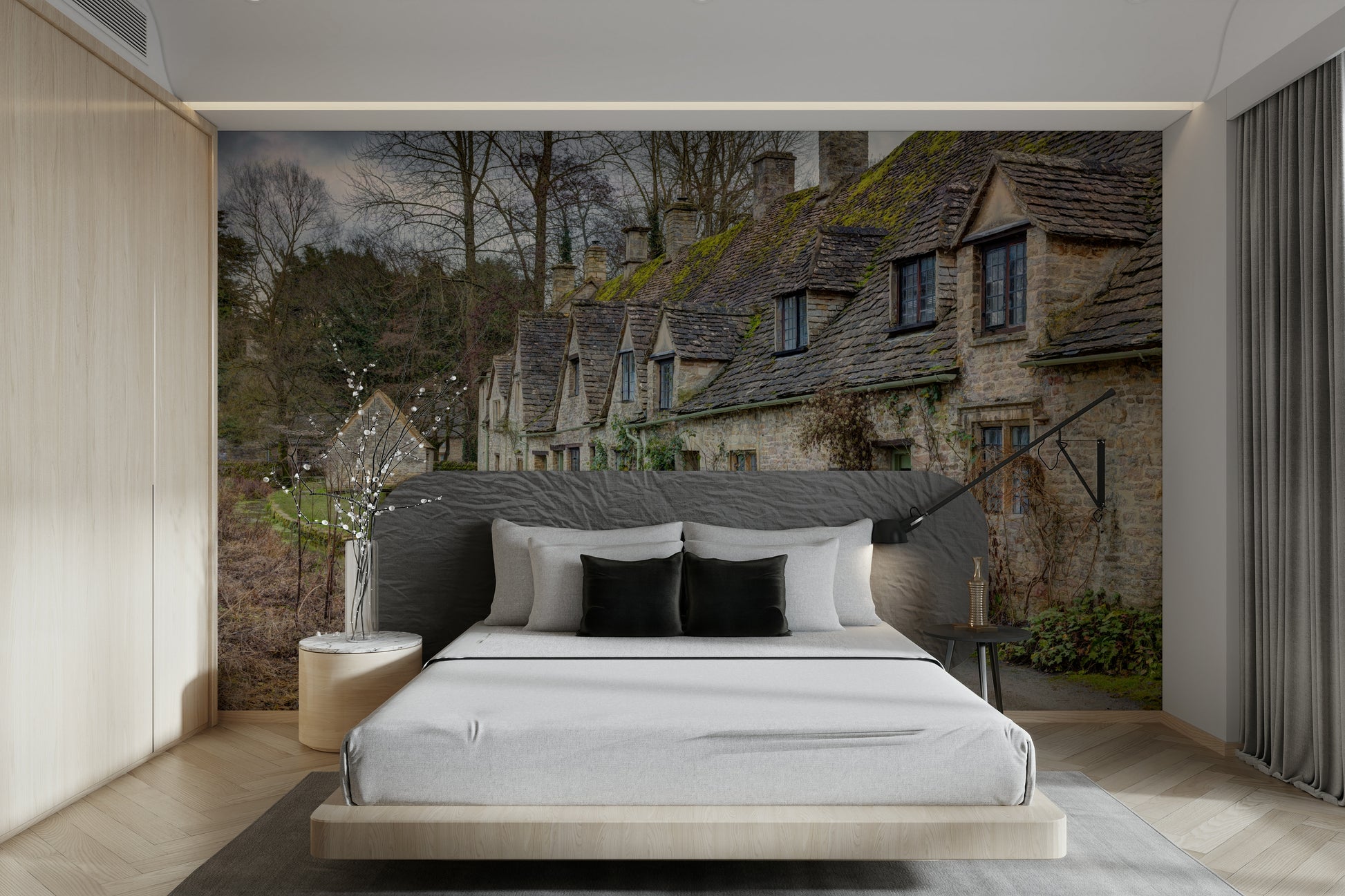 The stone walls have a textured, aged look.

