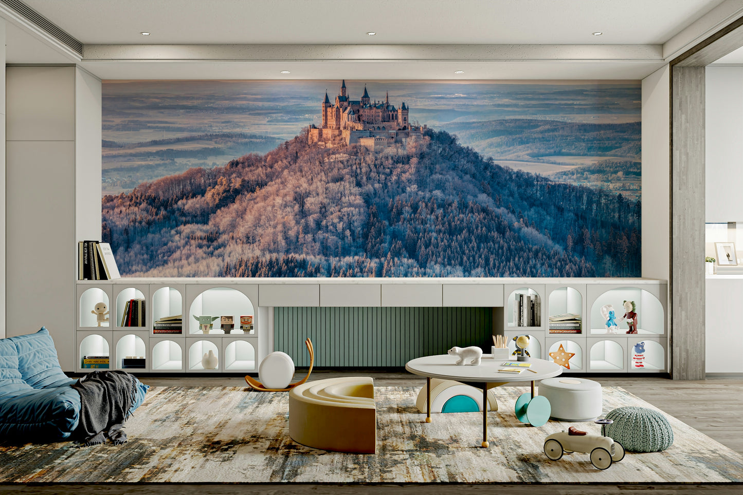 The light suggests a serene sunrise or sunset.

