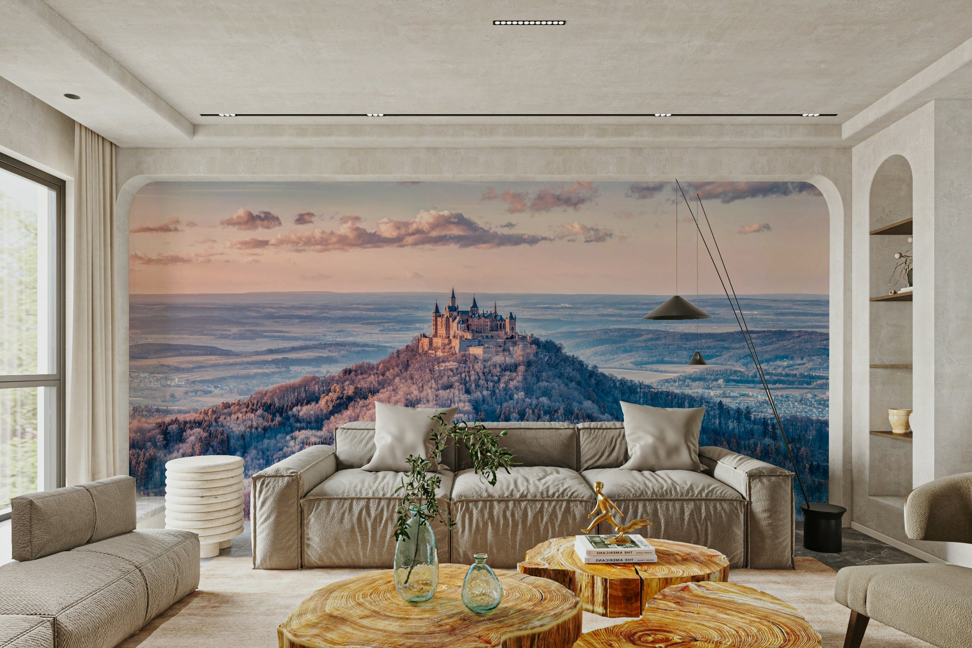 The castle has multiple towers and spires.

