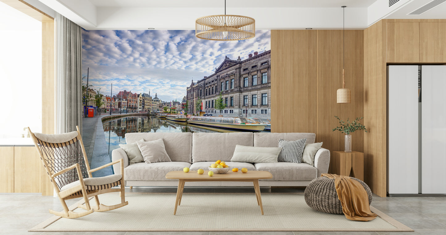 Amsterdam's Watercolor Wall Mural