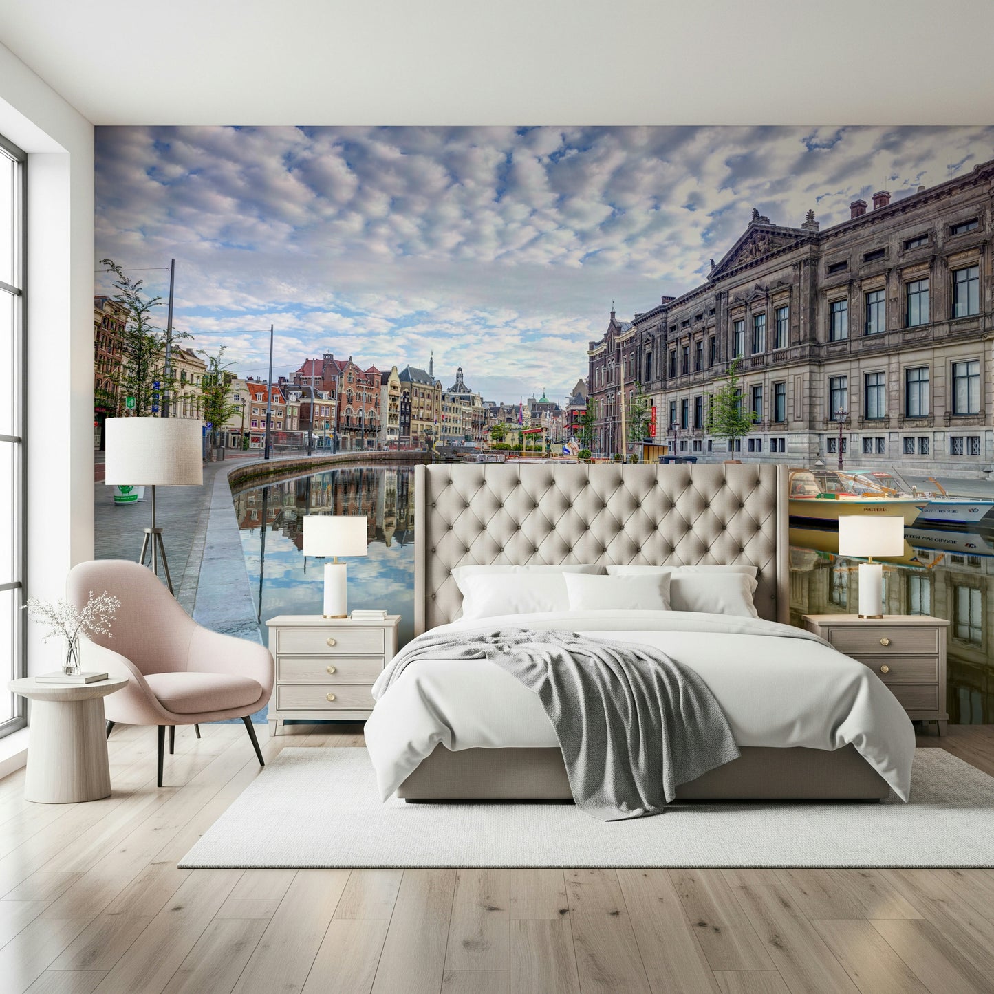 Amsterdam's Watercolor Wall Mural