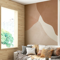 A high-resolution wall mural with an abstract pattern of soft, curving shapes.

