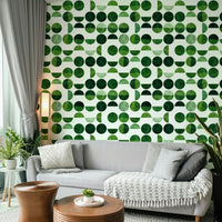 A wall mural of a peaceful botanical pattern.

