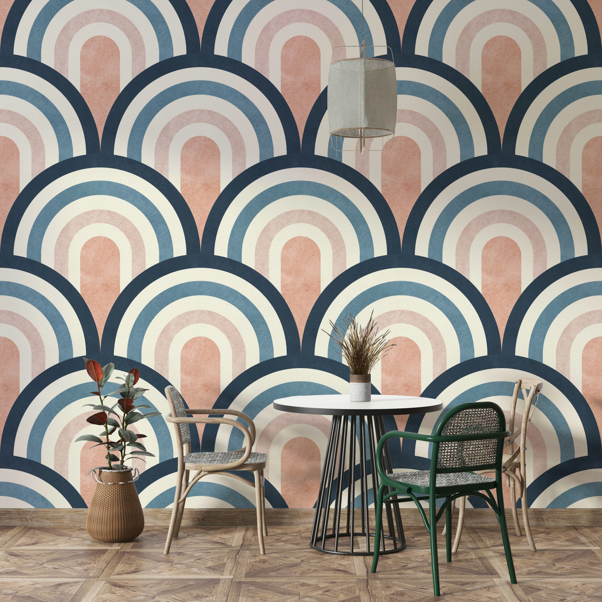 The archways are a central focus of the image.

