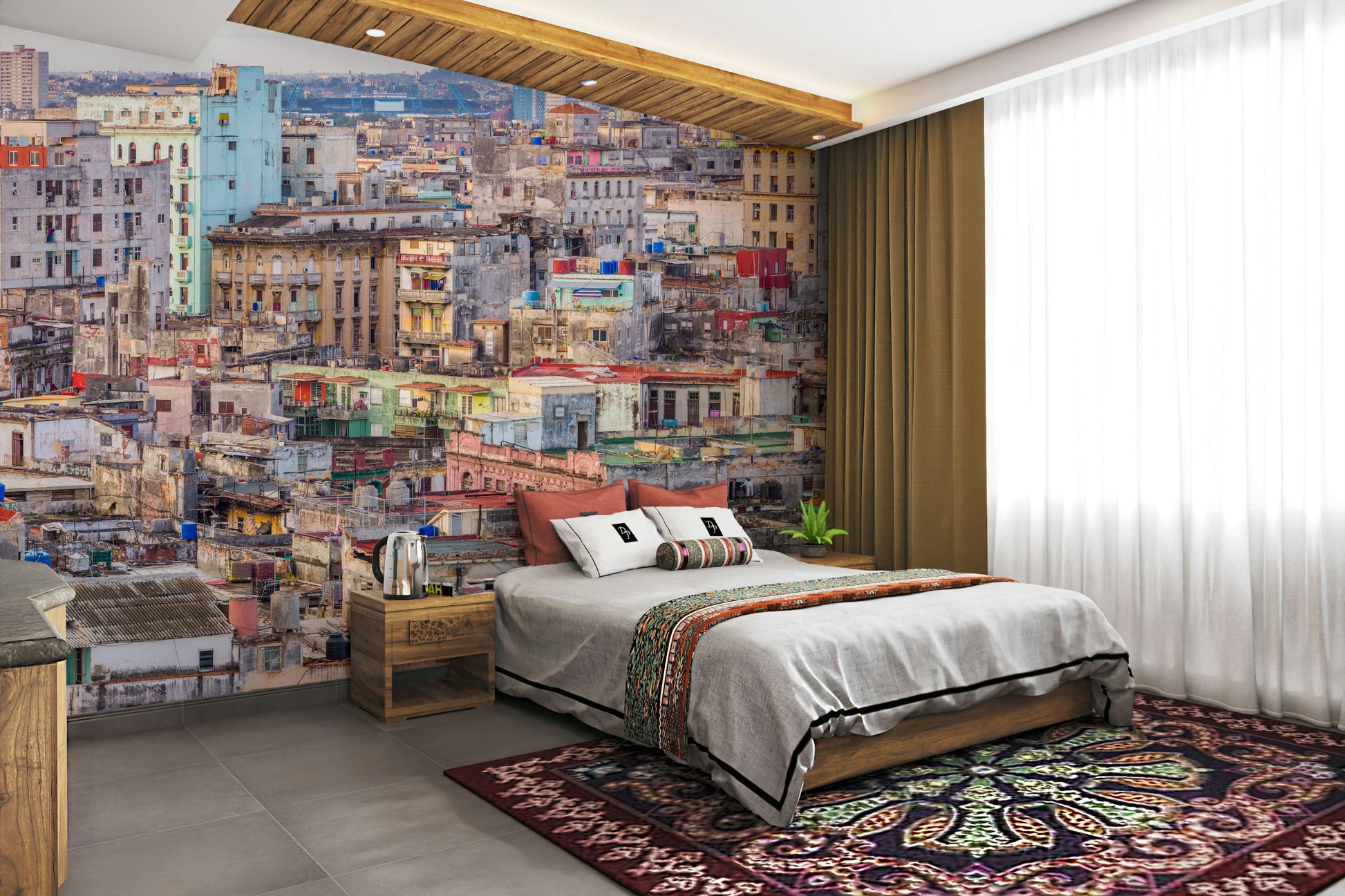 The feeling is one of lively, urban beauty.

