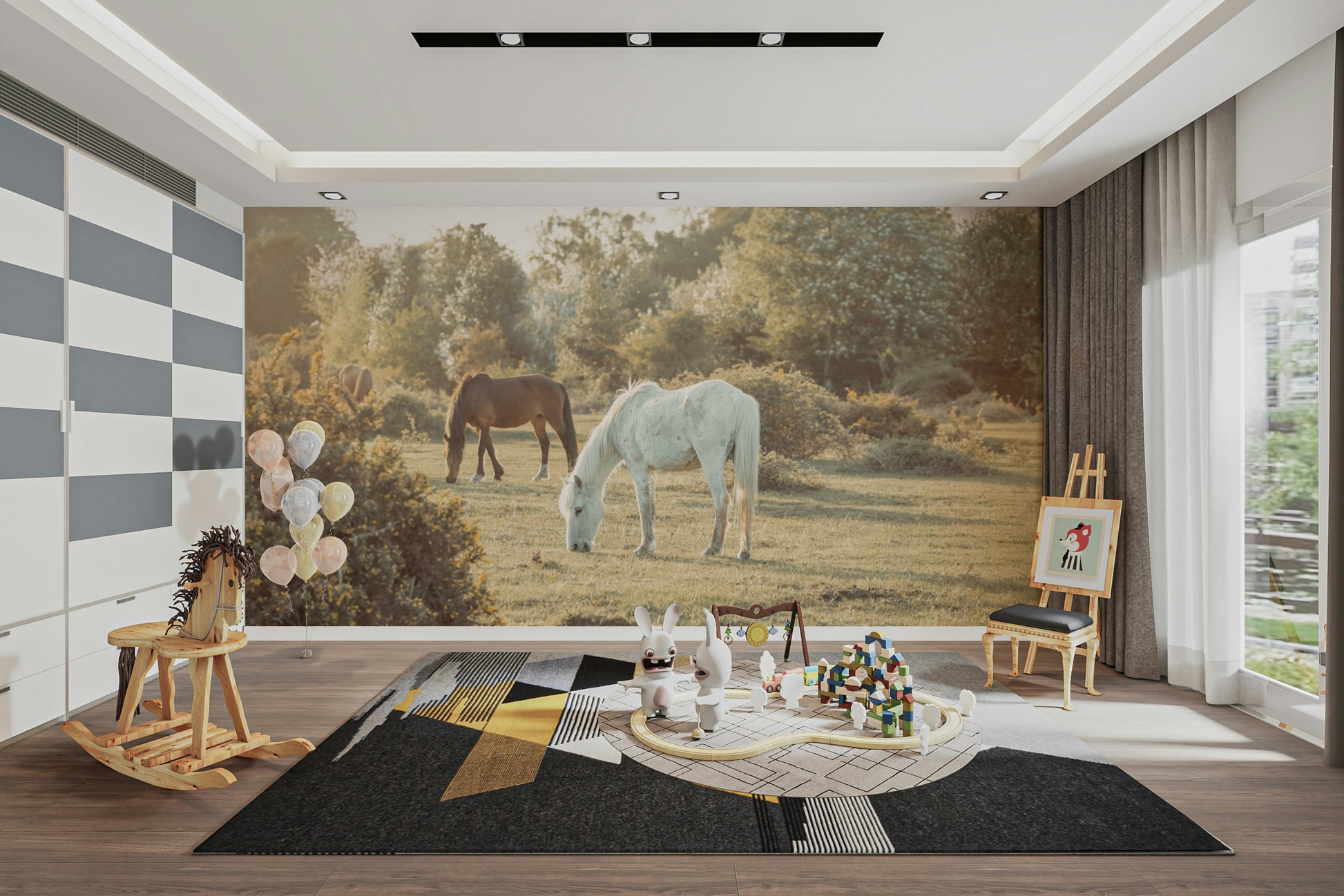 The colors are natural and gentle.

