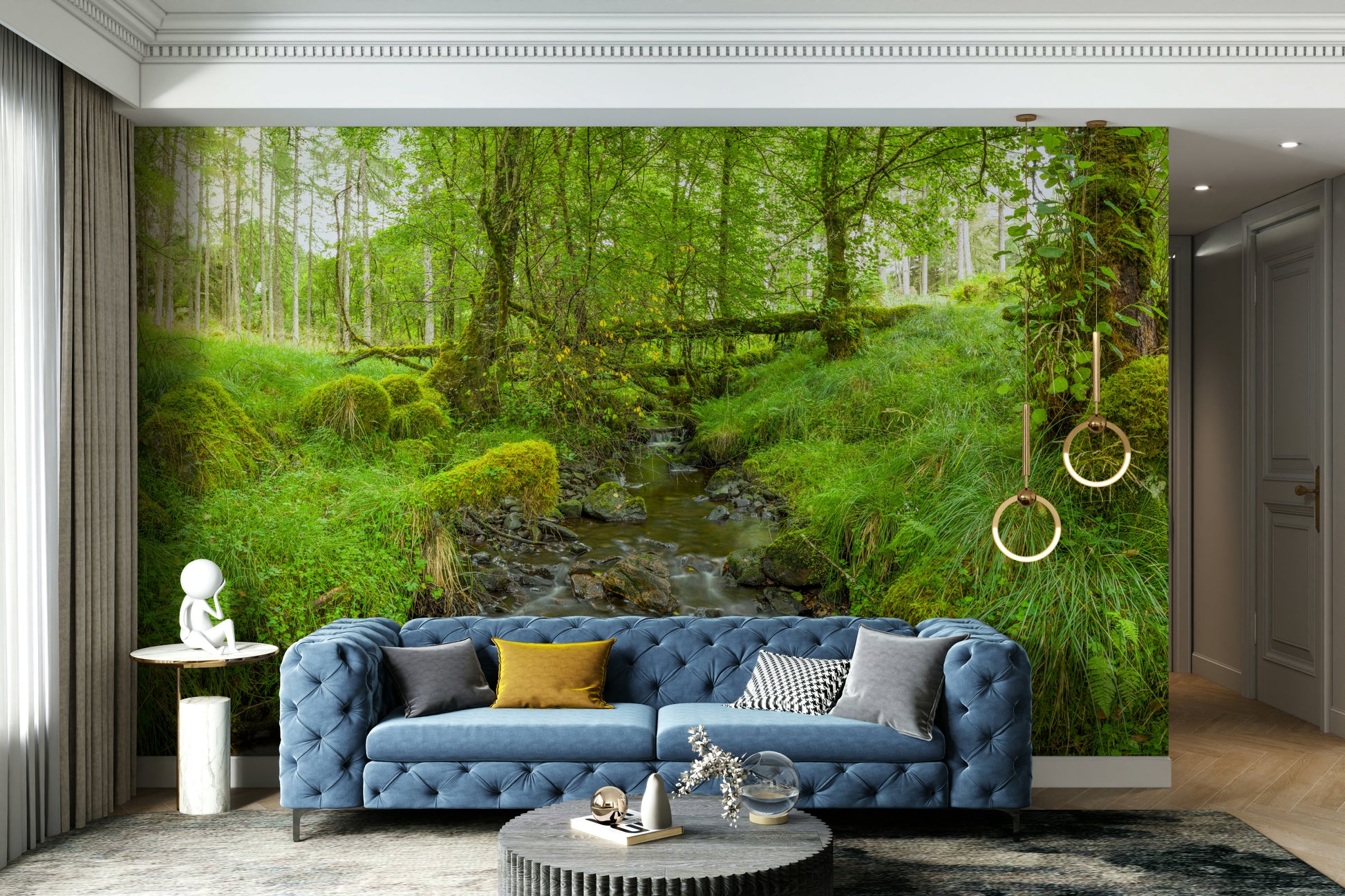 The stream is a central focus of the image.

