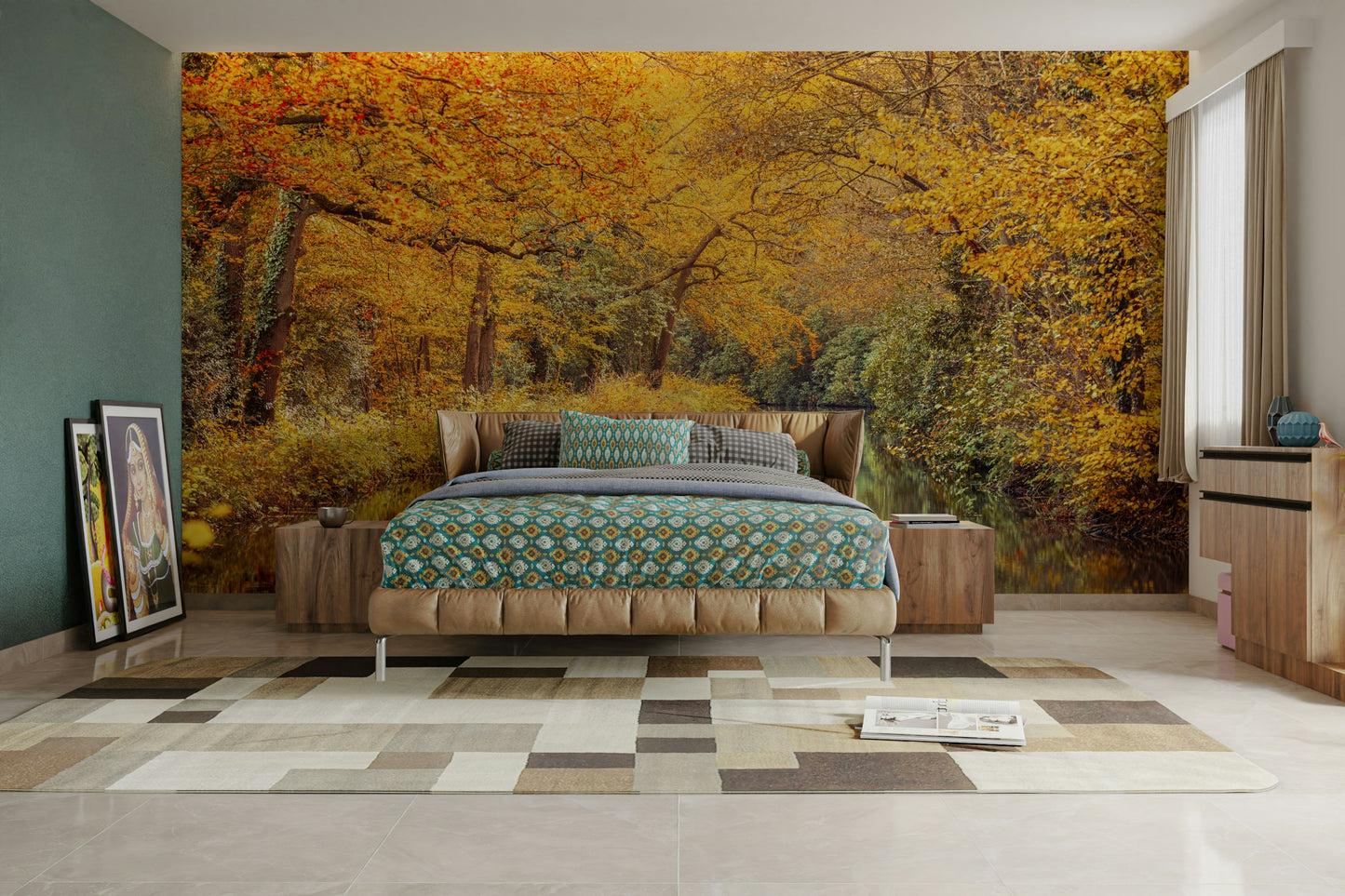 The light suggests a sunny autumn day.

