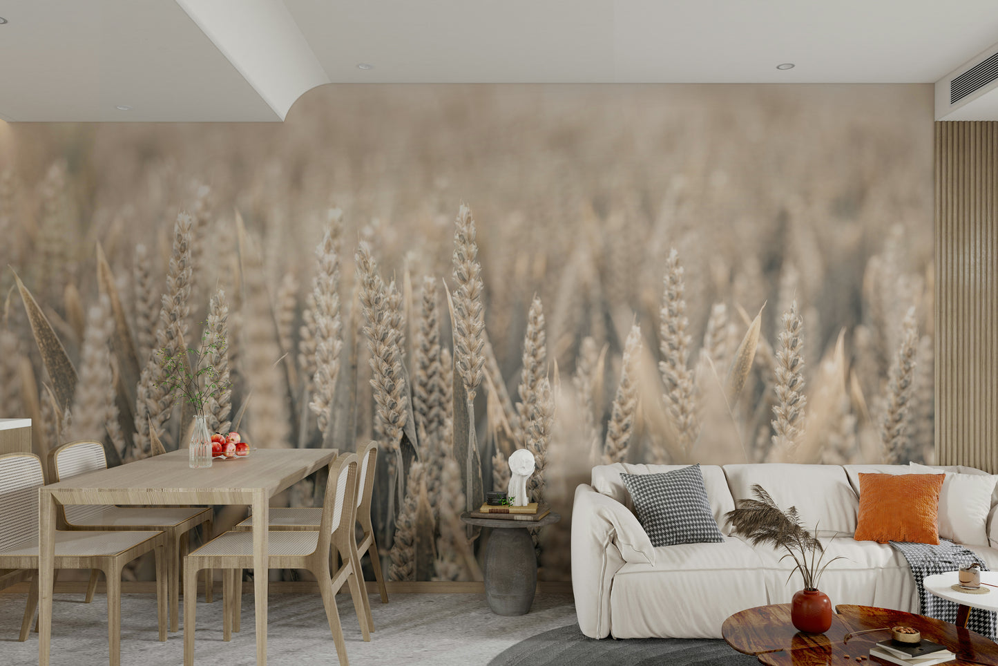 The composition is a wide view of the field.

