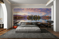 The water is still and calm.

