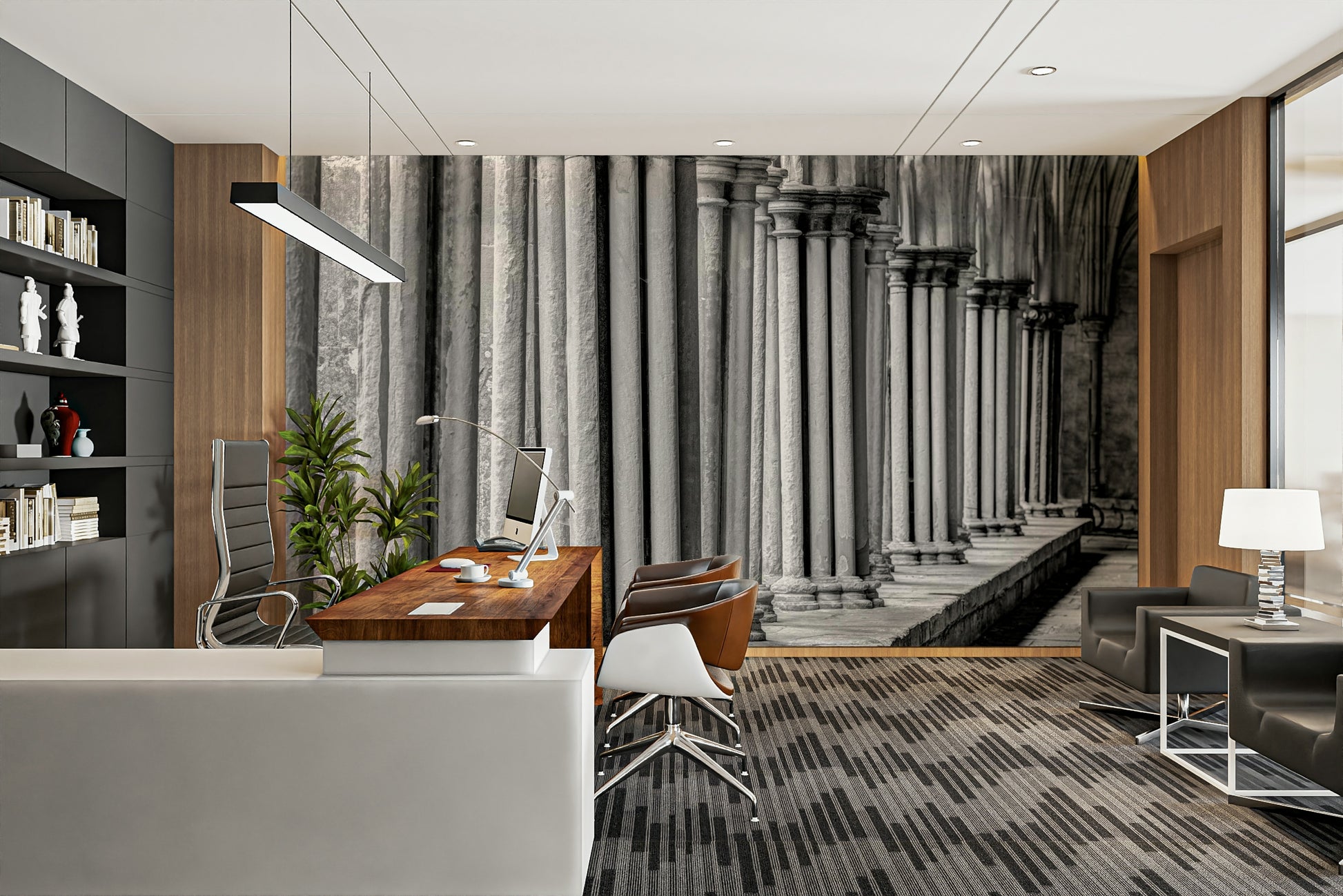 The columns are a central focus of the image.

