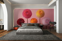 The lighting highlights the intricate details of the petals.

