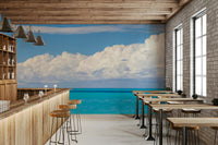 The water is a clear turquoise hue with gentle ripples.

