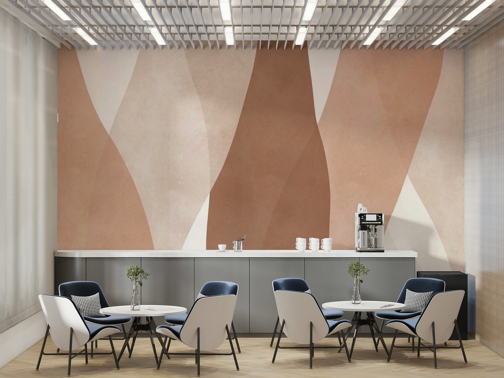 The composition is an abstract, flowing pattern.

