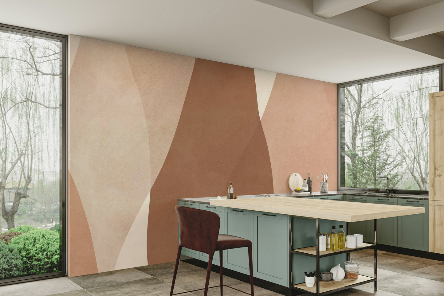 The design gives a feeling of quiet, natural beauty.

