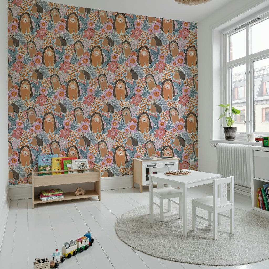 Floral Bears' Den Wallpaper⁠