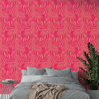 The colors are soft, muted tones of hot pink, blush, and peach.

