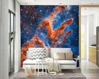 The colors are soft, muted tones of purple, blue, and black.

