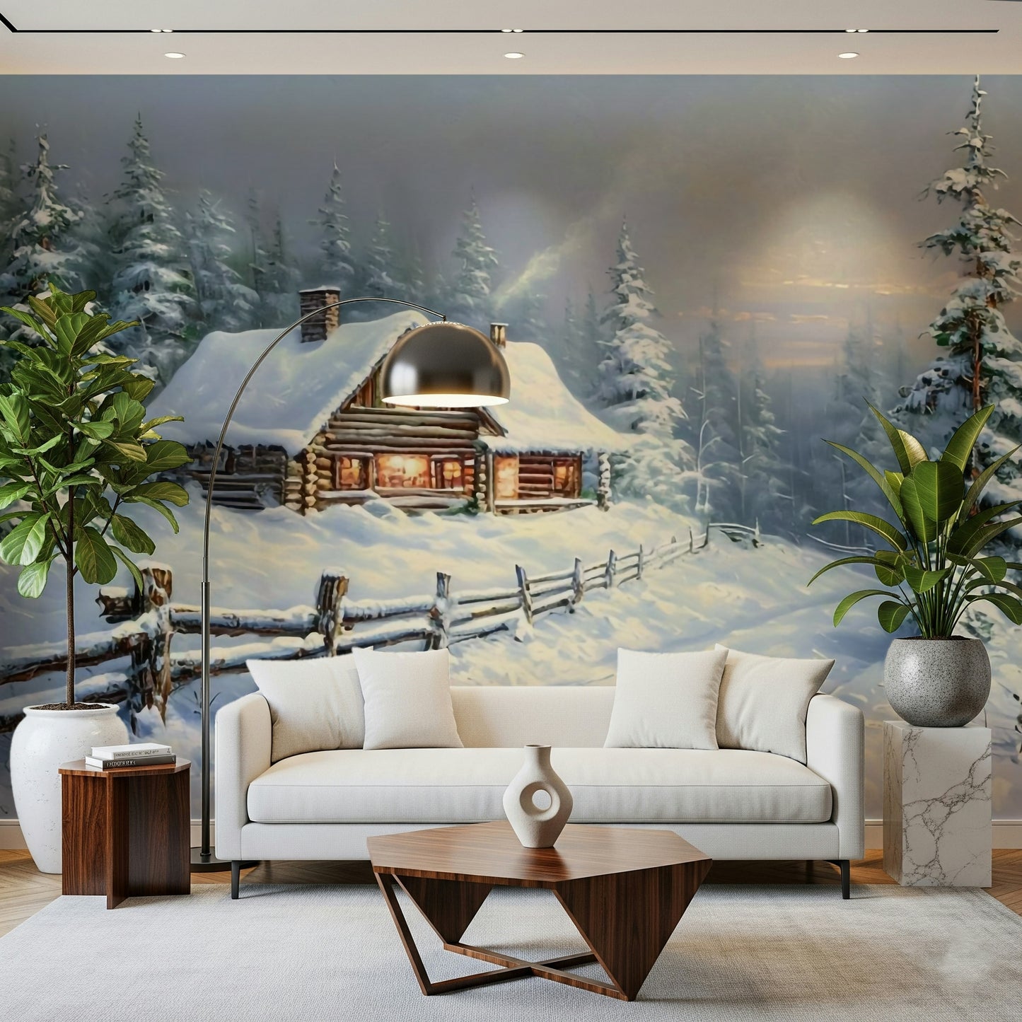 Winter's Warm Embrace Wall Mural