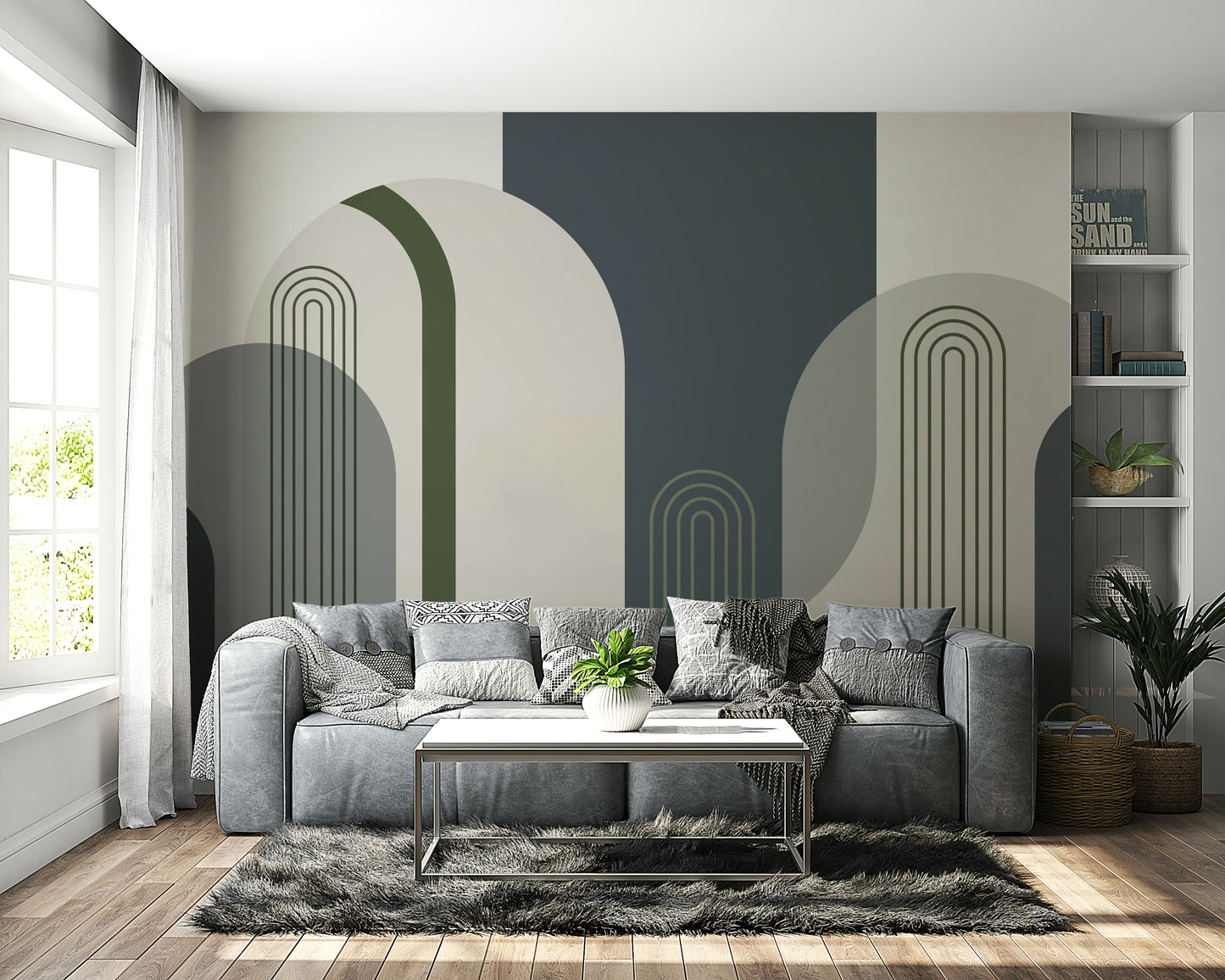 The arches are the central focus of the image.

