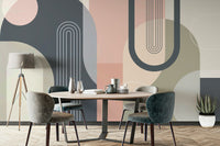 The composition is an abstract, geometric pattern.

