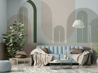 The composition is a dynamic, abstract pattern.

