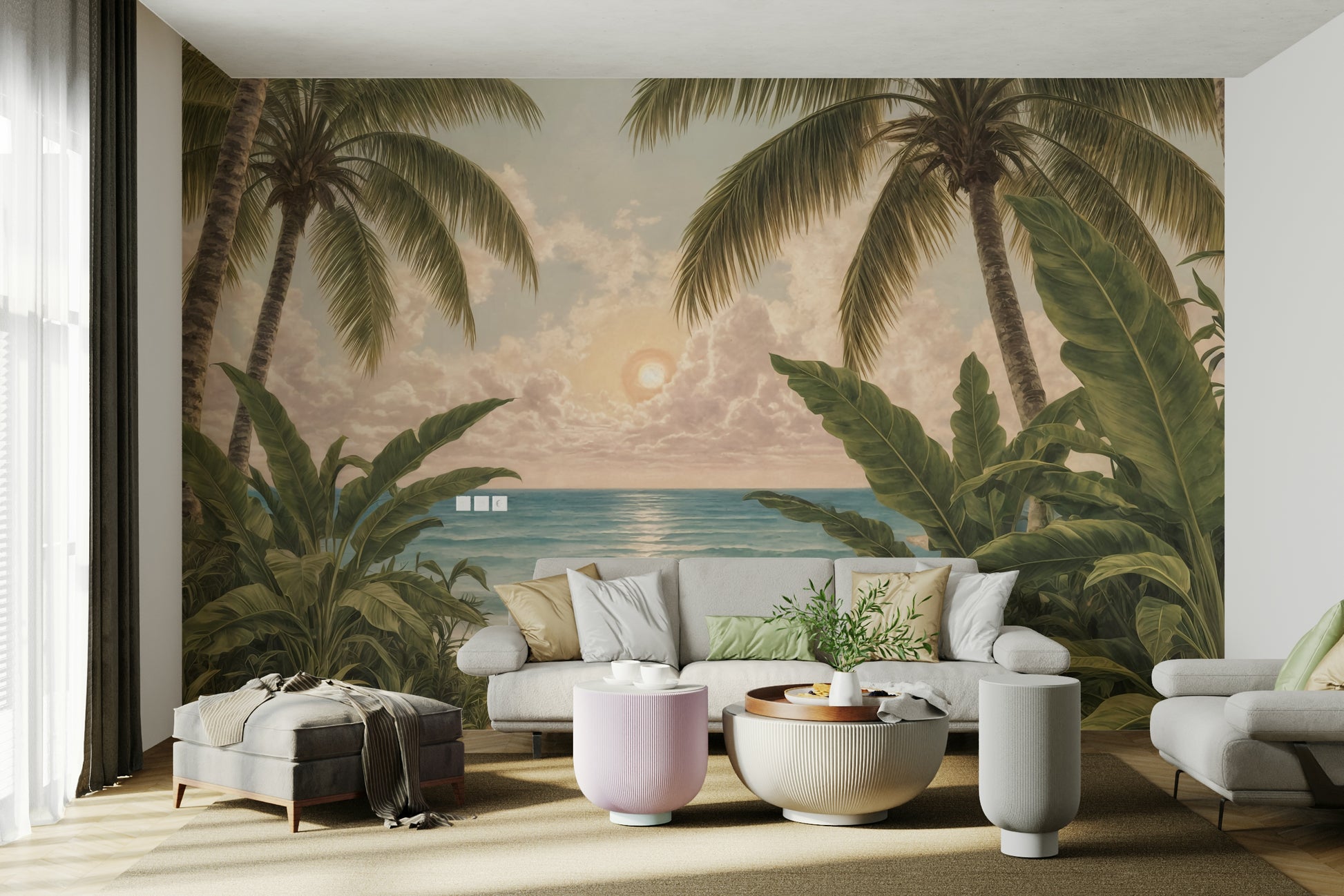 The image shows a peaceful scene with a horizon line.

