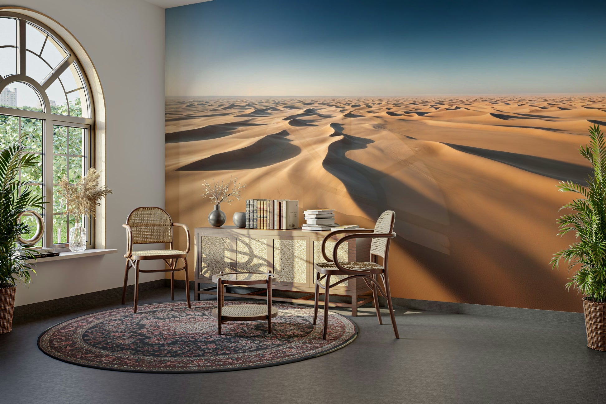 The composition is dynamic and full of depth.

