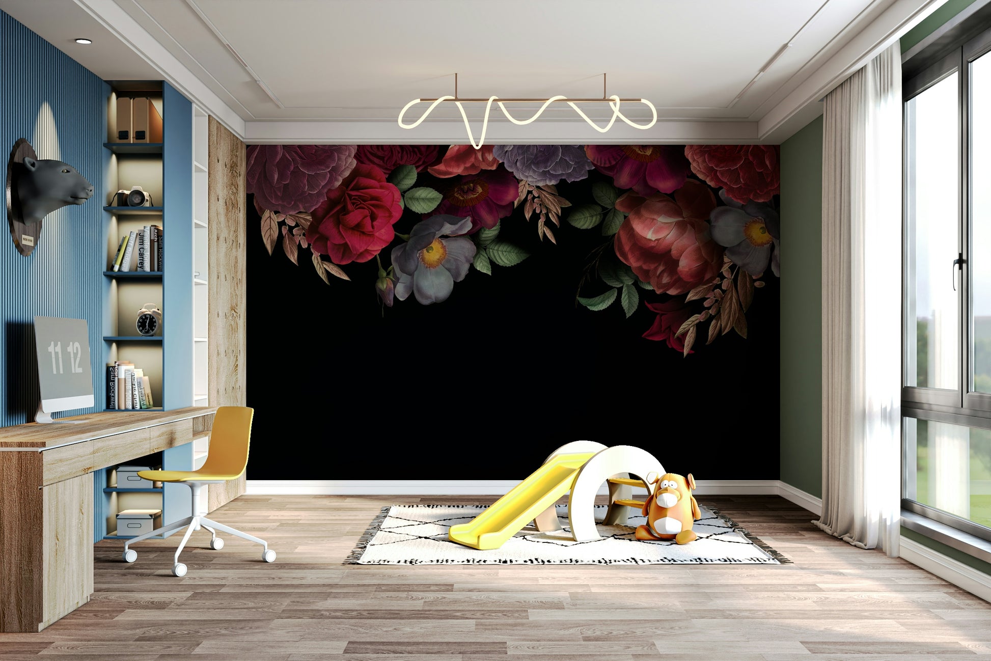 The style is artistic and modern.

