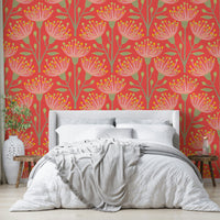 The image shows a peaceful, natural scene with eucalyptus leaves.

