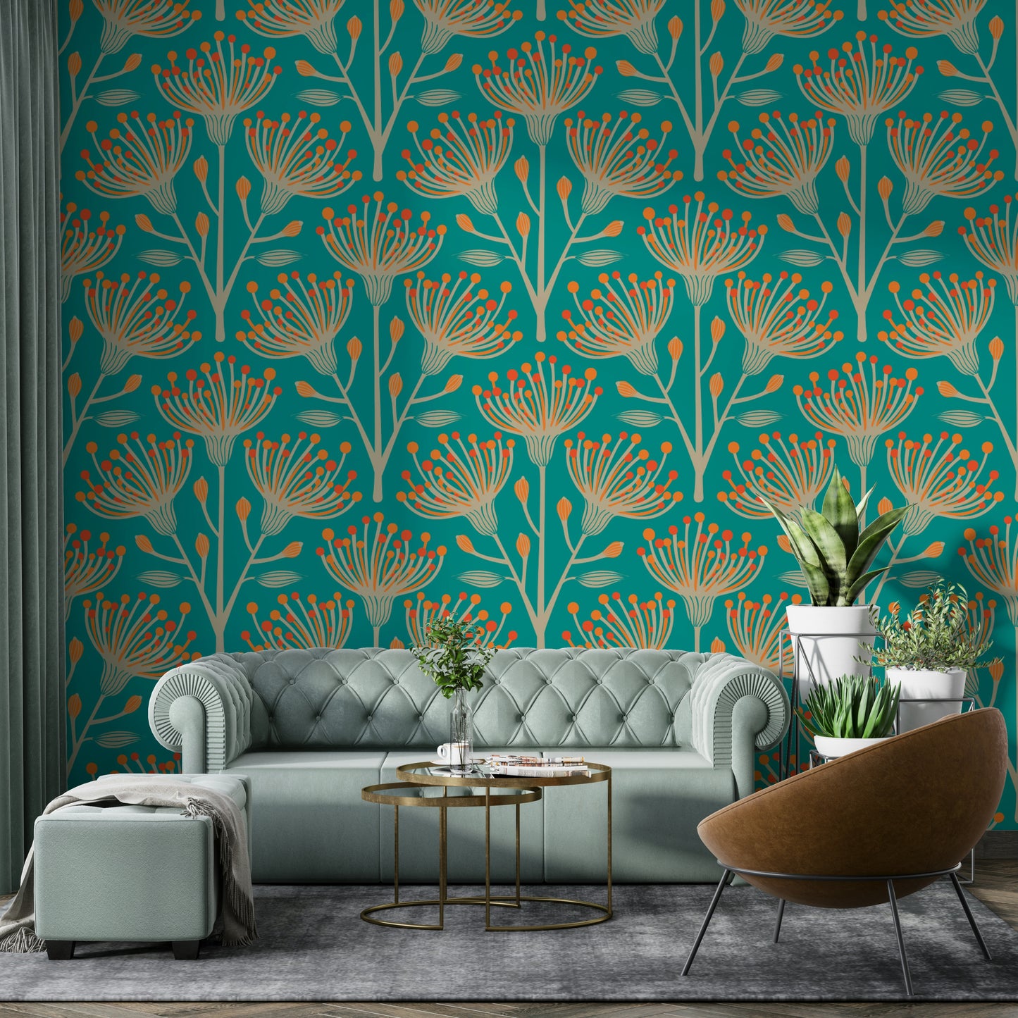 The image shows a peaceful, natural scene with eucalyptus leaves.

